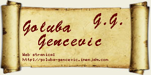 Goluba Genčević vizit kartica